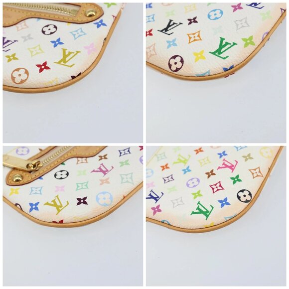 LOUIS VUITTON Monogram Multicolor Pochette MM Pouch White M60028 LV Auth gh1170V - Picture 15 of 16